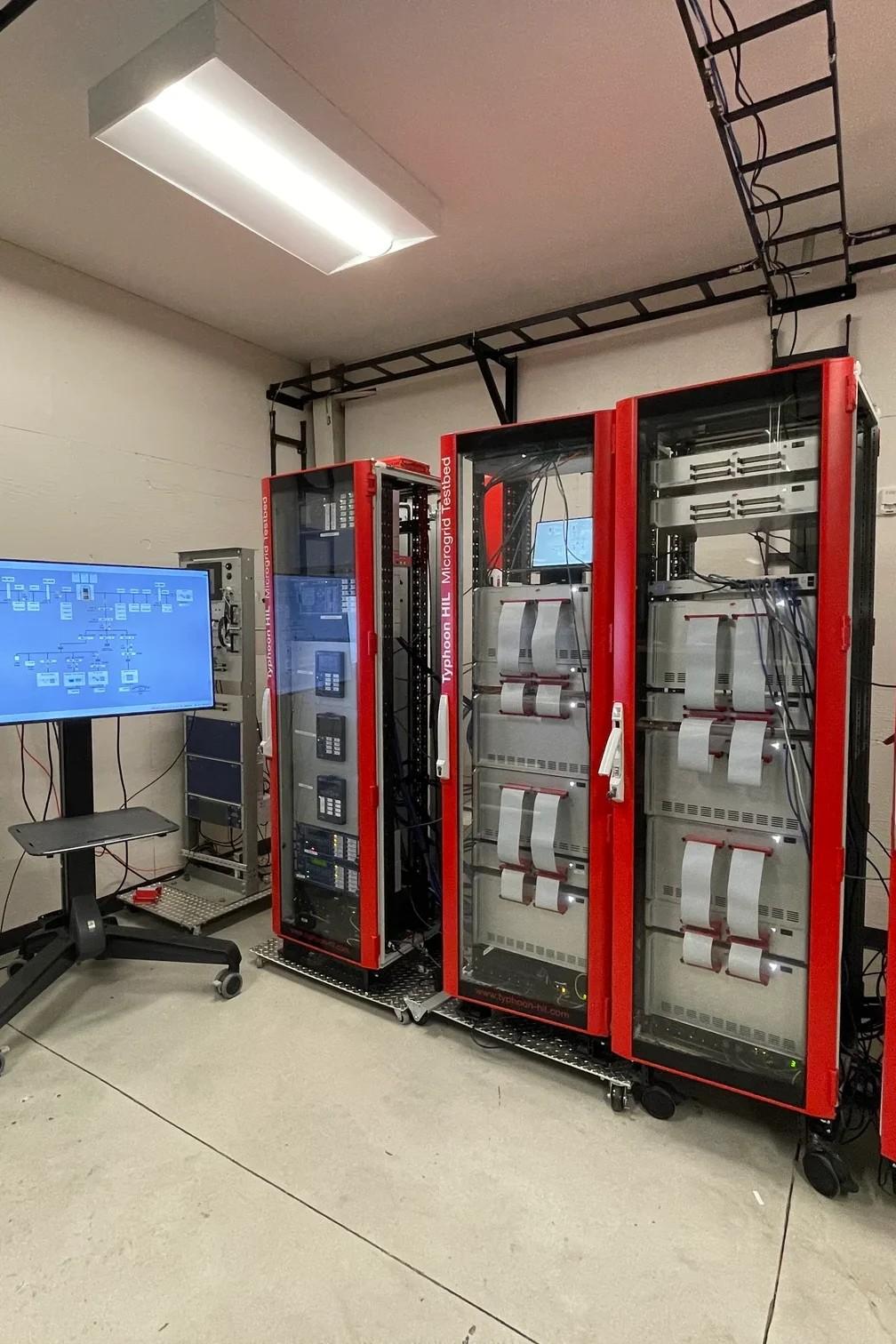 Smart Grid Lab real-time Typhoon HIL setup CHIL